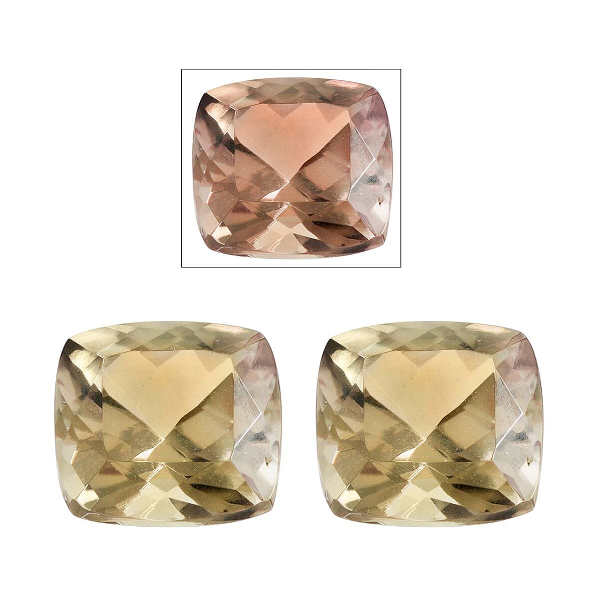 AAAA Turkizite Set of 2 (Cushion 6x6 mm) (Del. in 7-10 Days) 2.00 ctw