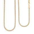 Italian Rhodium and 14K YG Over Sterling Silver Diamond-Cut Vero Lusso 5 Row Necklace 18 Inches 31.7 Grams - Sticky add to cart bar