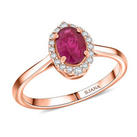 Certified & Appraised Iliana AAA Mozambique Ruby and G-H SI Diamond 1.05 ctw Ring in 18K Rose Gold (Size 10.0)