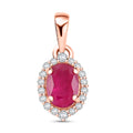 Certified & Appraised Iliana AAA Mozambique Ruby and G-H SI Diamond 1.05 ctw Pendant in 18K Rose Gold - Sticky add to cart bar