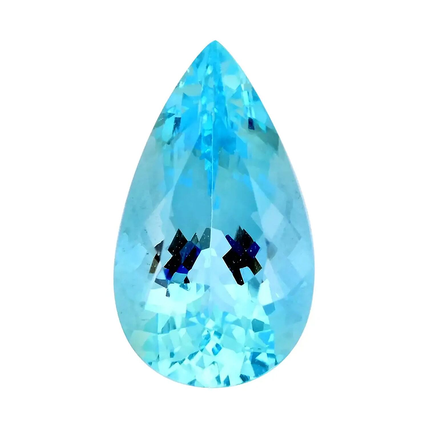Certified & Appraised AAAA Santa Maria Aquamarine (Pear Free Size) 5.00 ctw