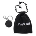 Livmore Black Paw Print Shungite Round Charm for Dogs - Sticky add to cart bar