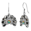 D'Joy Artisan Crafted White Buffalo and Royston Turquoise 6.15 ctw Earrings in Sterling Silver - Sticky add to cart bar