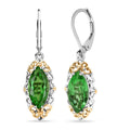 EverTrue Chartreuse Quartz (Triplet) 6.35 ctw Art Deco Earrings in 18K YG Plated and Platinum Bond - Sticky add to cart bar