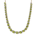 D'Joy Hebei Peridot and White Zircon 19.80 ctw Vine of Light Necklace in 18K Vermeil Yellow Gold Over Sterling Silver 18 Inches - Sticky add to cart bar