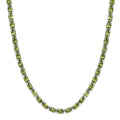 D’Joy Hebei Peridot 35.25 ctw Vine in Garden Necklace in Rhodium Over Sterling Silver 18 Inches - Sticky add to cart bar