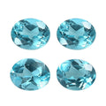 Set of 4 AA Blue Apatite (Ovl 5x4 mm) 1.53 ctw Loose Gemstone - Sticky add to cart bar