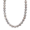 Grey Dyed Pearl Necklace in Stainless Steel 18 Inches - Sticky add to cart bar