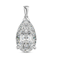 Luxuriant Lab Grown Diamond 10.00 ctw E-F VS Pendant in Rhodium Over Sterling Silver
