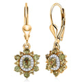 D'Joy Ambanja Demantoid Garnet and Multi Gemstone 1.50 ctw Sunleaf Bloom Lever Back Earrings in 18K Vermeil Yellow Gold Over Sterling Silver - Sticky add to cart bar