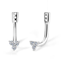 Luxuriant Lab Grown Diamond G-H SI 0.20 ctw Earrings Jacket in Rhodium Over Sterling Silver