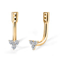 Luxuriant Lab Grown Diamond G-H SI 0.20 ctw Earrings Jacket in Rhodium Over Sterling Silver - Sticky add to cart bar