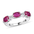 D’Joy Niassa Ruby (FF), White Zircon Ring in Rhodium Over Sterling Silver (Size 7.0) 2.25 ctw - Sticky add to cart bar