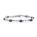 EverTrue African Amethyst Bracelet in Stainless Steel (7.00 In) 3.70 ctw - Sticky add to cart bar