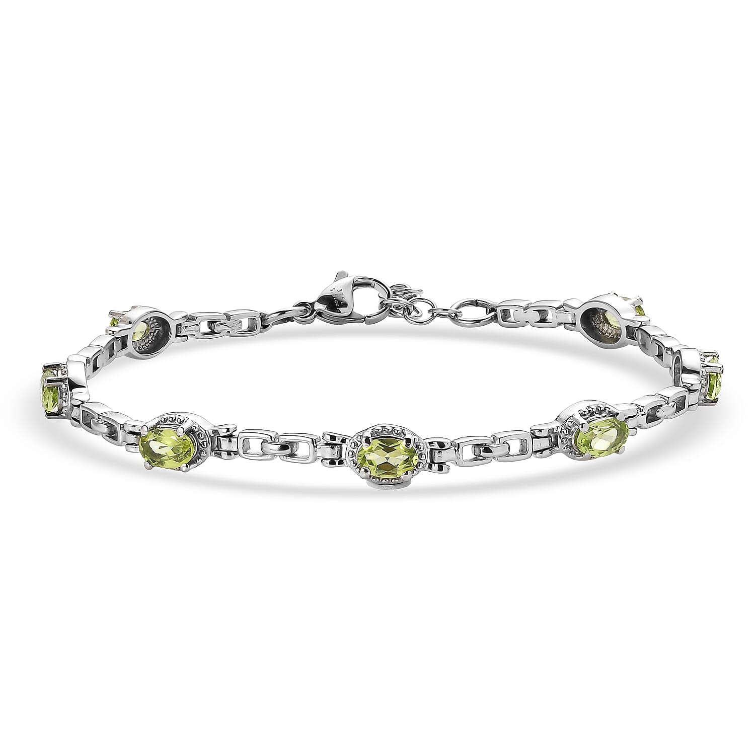 EverTrue African Amethyst Bracelet in Stainless Steel (7.00 In) 3.70 ctw