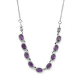 EverTrue African Amethyst Necklace (18 Inches) in Stainless Steel 3.90 ctw - Sticky add to cart bar