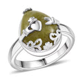 D'Joy Connemara Marble 9.00 ctw Solitaire Ring in Platinum Over Sterling Silver (Size 10.0) - Sticky add to cart bar