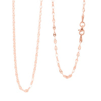 Nova Chain Necklace in 14K Rose Gold Over Sterling Silver 4.10 Grams 24 Inches