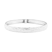 Sterling Silver Bangle Bracelet (8.0 In) 5.4 Grams
