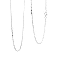 1.9mm Marina Link Chain Necklace in Sterling Silver 4.80 Grams 30 Inches