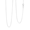 1mm Round Box Chain Necklace in Sterling Silver 4.30 Grams 30 Inches - Sticky add to cart bar