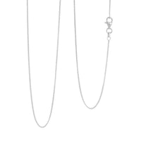 1mm Round Box Chain Necklace in Sterling Silver 4.30 Grams 30 Inches