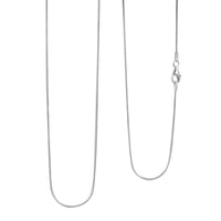 0.9mm Round Snake Chain Necklace in Sterling Silver 4.50 Grams 30 Inches