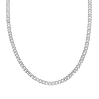 Made In Italy Sterling Silver Flat Cuban Chain Necklace (18 Inches) (13.1 g)