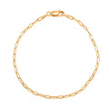 Made In Italian 14K YG Over Sterling Silver Paper Clip Chain Bracelet (7.00 In) 1.75 Grams - Sticky add to cart bar