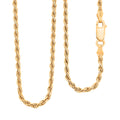 Made In Italian 14K YG Over Sterling Silver Rope Chain Necklace 8 Grams 16 Inches - Sticky add to cart bar