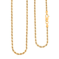 Made In Italian 14K Yellow Gold Over Sterling Silver Rope Chain Necklace 24 Inches 11.6 Grams