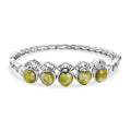 EverTrue Connemara Marble 14.65 ctw Claddagh Bangle Bracelet in Platinum Bond (7.25 In) - Sticky add to cart bar