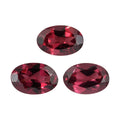 AA Orissa Rose Garnet Set of 3 (Ovl 6x4 mm) 1.63 ctw Loose Gemstone - Sticky add to cart bar