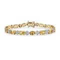D'Joy Brazilian Heliodor and Moissanite 11.25 ctw Bracelet in 18K Vermeil Yellow Gold Over Sterling Silver (7.25 In) - Sticky add to cart bar