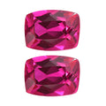 Set of 2 Lab Created Ruby (Cush 7x5 mm) 2.00 ctw Loose Gemstone - Sticky add to cart bar