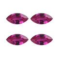 Set of 4 Lab Created Ruby (Mrq 5x2.5 mm) 0.64 ctw Loose Gemstone - Sticky add to cart bar