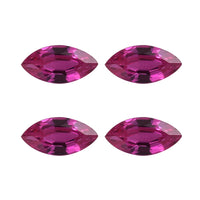 Set of 4 Lab Created Ruby (Mrq 5x2.5 mm) 0.64 ctw Loose Gemstone