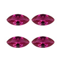 Set of 4 Lab Created Ruby (Mrq 8x4 mm) 2.11 ctw Loose Gemstone - Sticky add to cart bar