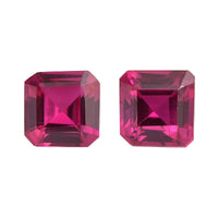 Set of 2 Lab Created Ruby (Oct 5x5 mm) 1.43 ctw Loose Gemstone