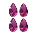 Set of 4 Lab Created Ruby (Pear 5x3 mm) 0.80 ctw Loose Gemstone - Sticky add to cart bar