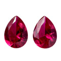 Set of 2 Lab Created Ruby (Pear 8x6 mm) 2.28 ctw Loose Gemstone - Sticky add to cart bar