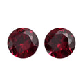Set of 2 AA Lab Created Ruby (Rnd 4.75 mm) 0.90 ctw Loose Gemstone - Sticky add to cart bar
