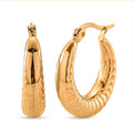 Round Hoop Earrings in ION Plated YG Stainless Steel - Sticky add to cart bar