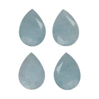 Milky Aquamarine Set of 4 (Pear 7x5 mm) 2.49 ctw Loose Gemstone