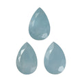 Milky Aquamarine Set of 3 (Pear 9x6 mm) 3.32 ctw Loose Gemstone - Sticky add to cart bar