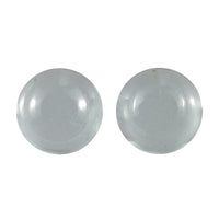 Milky Aquamarine Set of 2 (Rnd 6 mm) 1.65 ctw Loose Gemstone