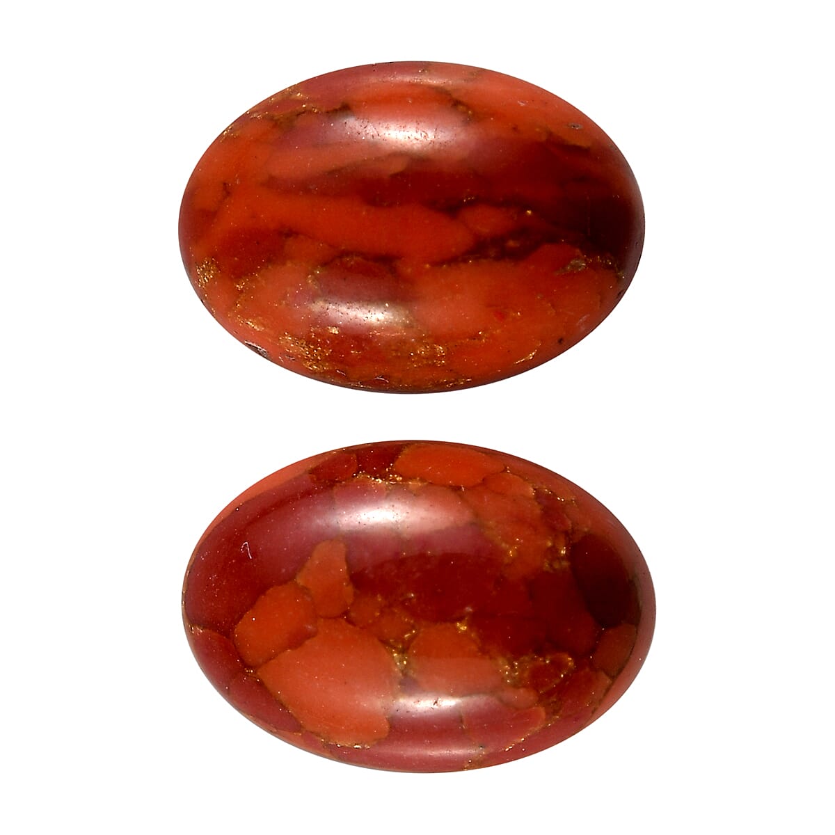 Mojave Orange Turquoise Set of 2 (Ovl 7x5 mm) 1.60 ctw Loose Gemstone