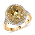 D'Joy Premium Brazilian Heliodor and Multi Gemstone 3.80 ctw Ring in 18K Vermeil Yellow Gold Over Sterling Silver (Size 10.0) - Sticky add to cart bar