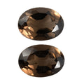 Set of 2 Brazilian Smoky Quartz (Oval 7x5 mm) 1.34 ctw Loose Gemstone - Sticky add to cart bar