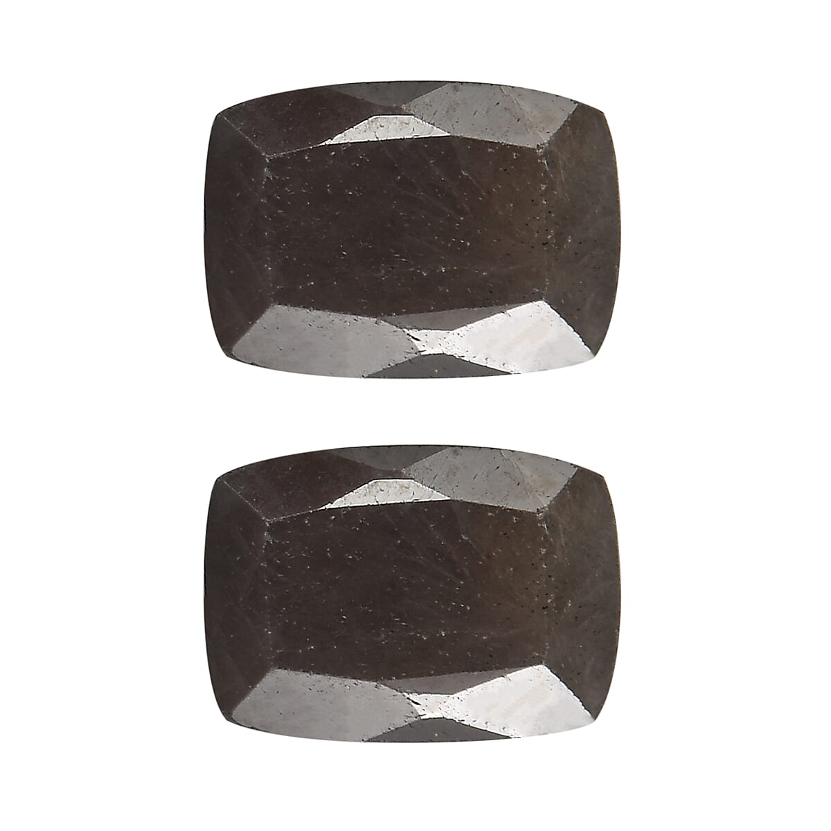 Set of 2 Silver Sapphire (Cush 7x5 mm) 1.96 ctw Loose Gemstone
